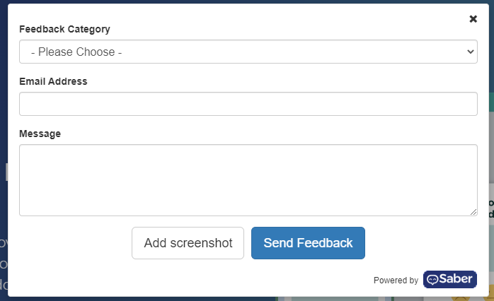 Modified Saber Feedback widget